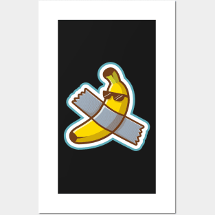 Banana Art Duct Tape Funny Sunglasses Posters and Art